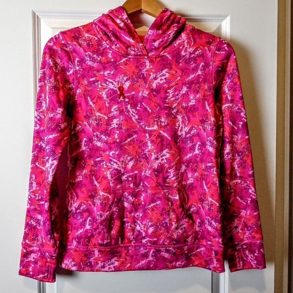 Mambo Australia Girl's Pink/Orange Print LS Hoodie